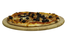 tomate-mozzarella-salami piquant-thon-olives noires